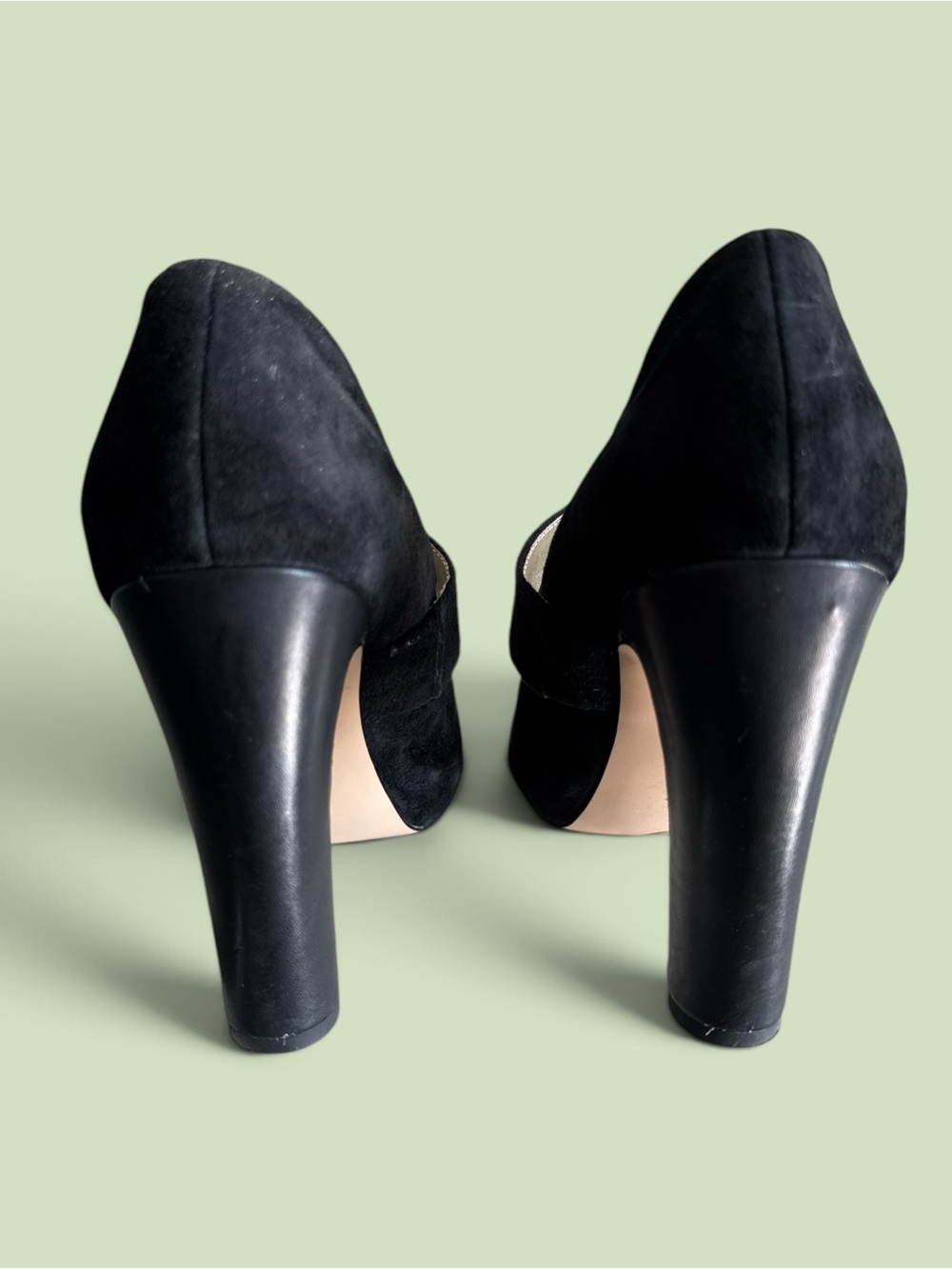 Seychelles "Third Degree" Black Suede Mary Jane Pumps - Picture 4 of 9